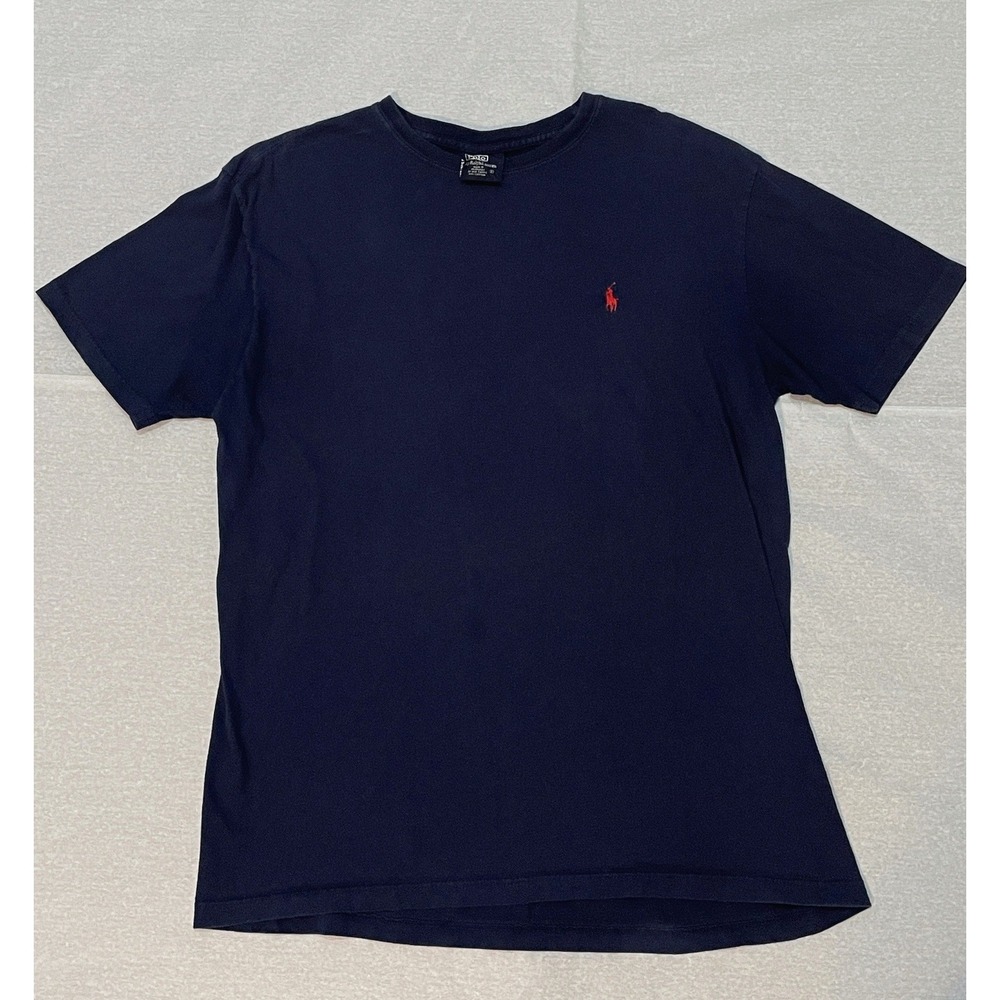 Vintage Ralph Lauren Navy Blue Mens T Shirt S